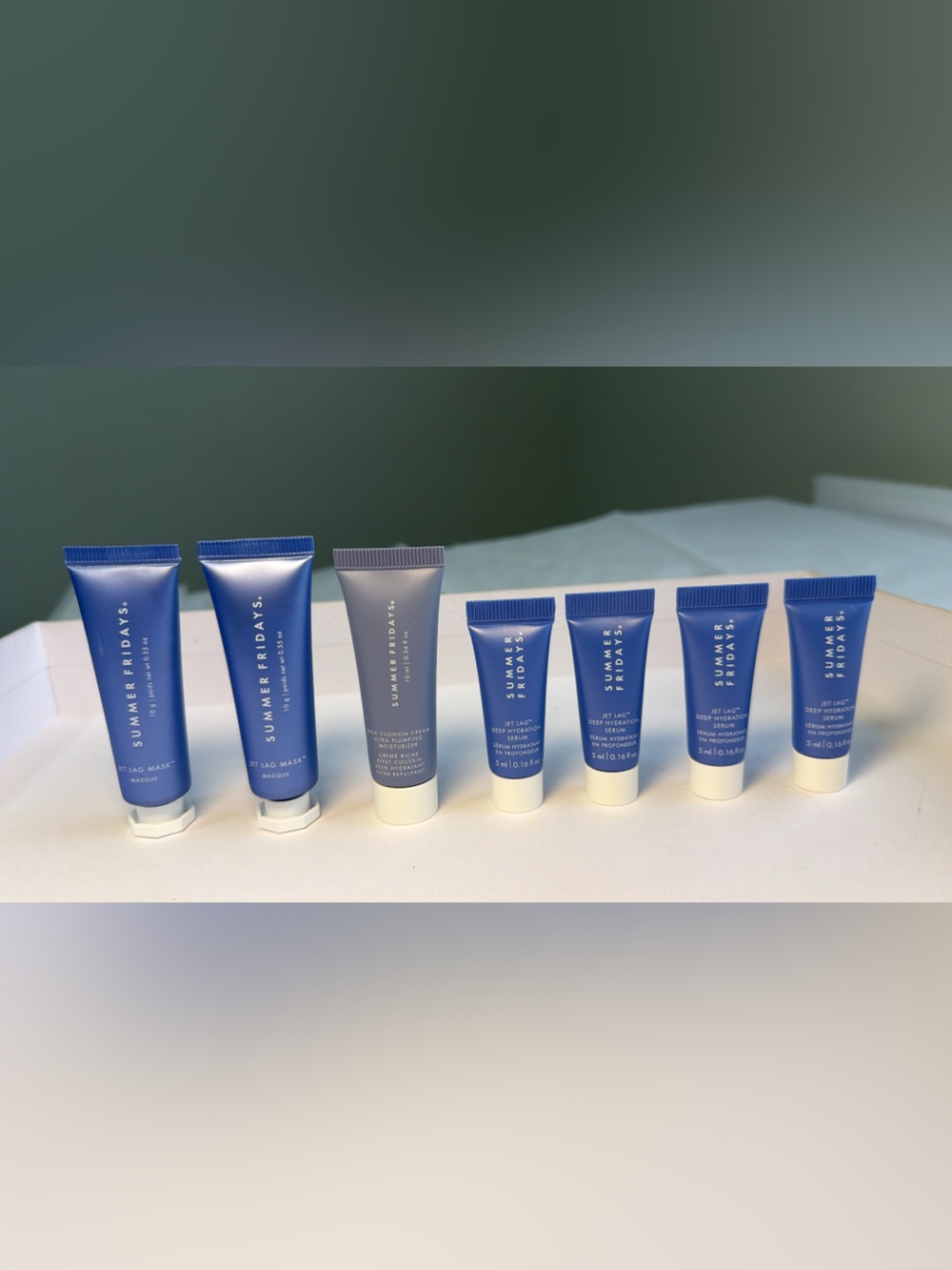 New,unused Summer Fridays Blue and Light Blue Hydrating Mask Tubes mini size Set
